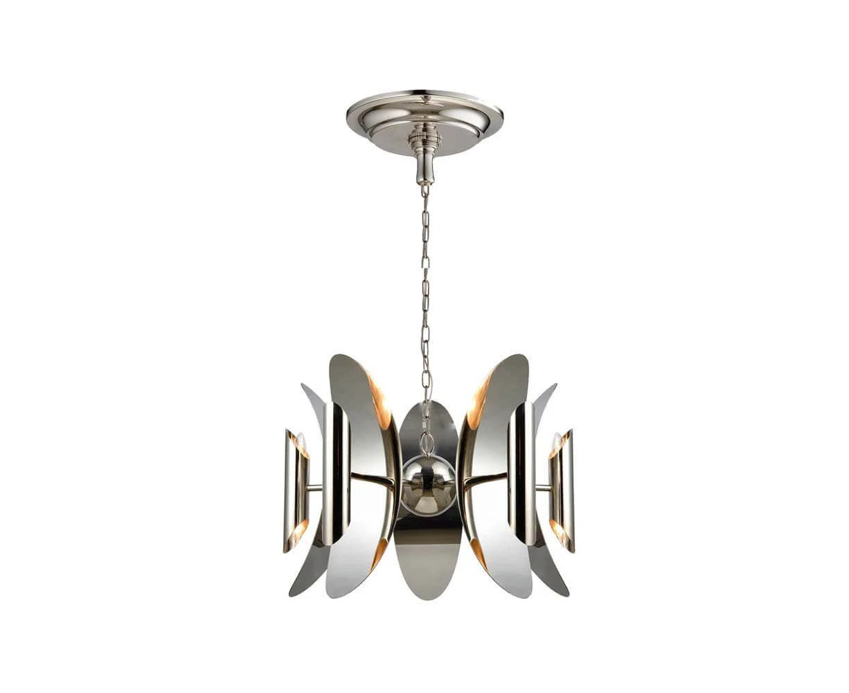 CLA LIGHTING Strato Stainless Steel Candle Pendant Light - Polished Nickel