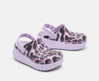 Crocs Kids' Animal Cutie Crush Classic Clogs - Leopard