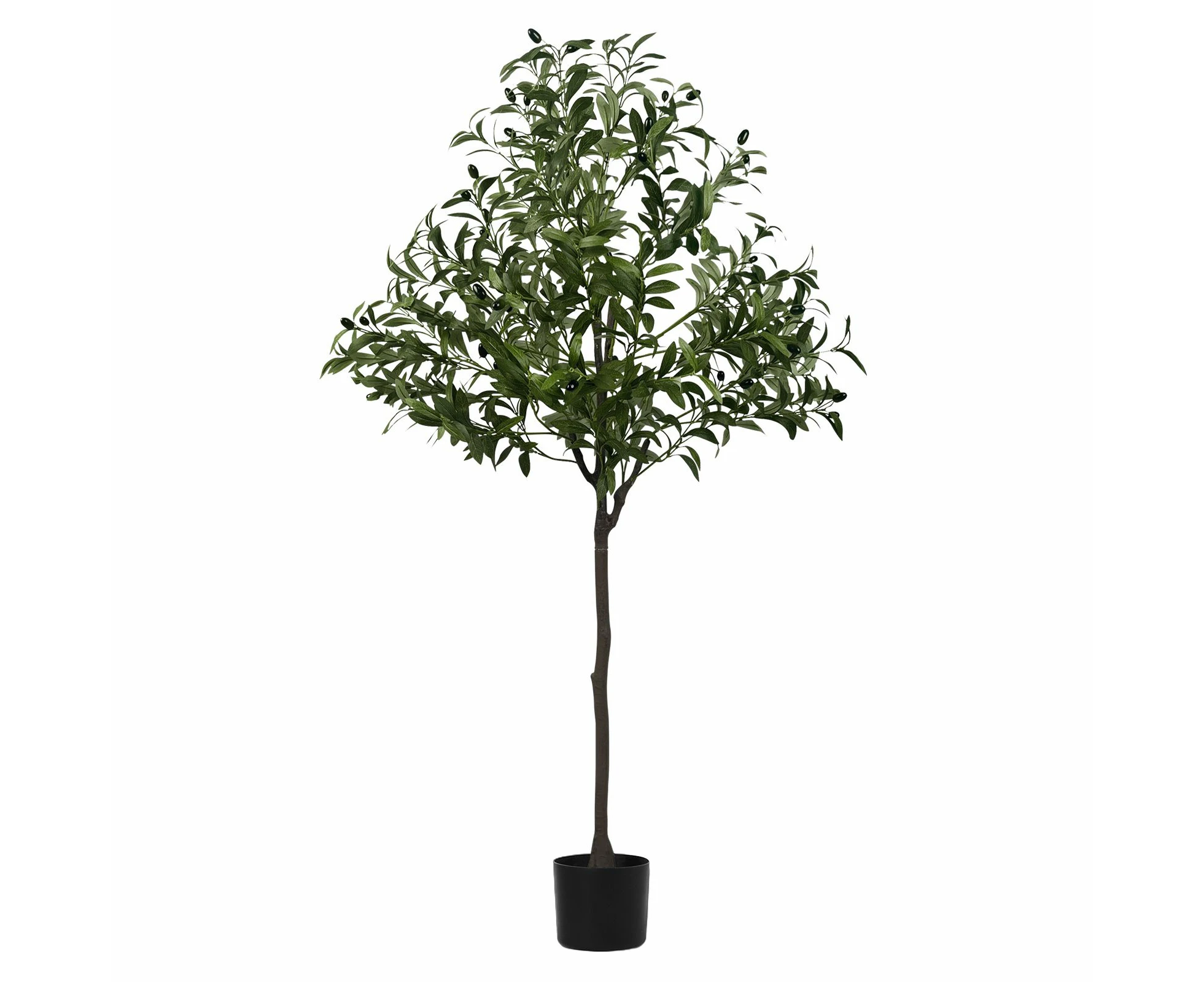 Artificial Olive Tree Imitation Plant Fake Green Faux Potted Indoor Greenery Natural Decoration Home Office Lifelike Fruit Leaves 150cm