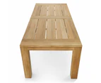 Pearl Outdoor 2.3m Teak Timber Dining Table - Outdoor Teak Tables -