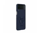 Samsung Galaxy Z Flip4 Silicone Cover with Ring - Navy