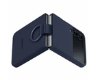 Samsung Galaxy Z Flip4 Silicone Cover with Ring - Navy