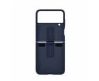 Samsung Galaxy Z Flip4 Silicone Cover with Ring - Navy