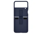 Samsung Galaxy Z Flip4 Silicone Cover with Ring - Navy