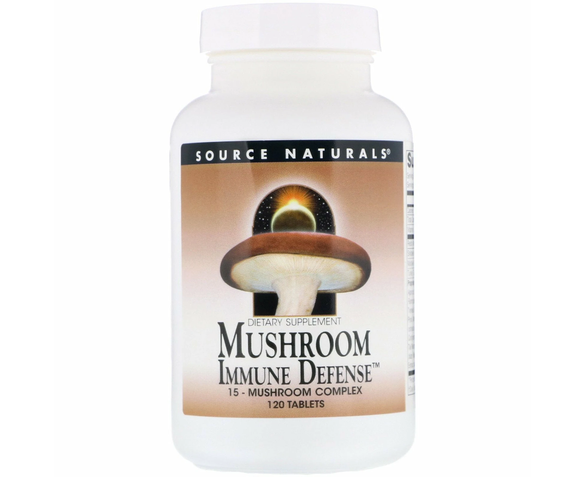 Source Naturals, Mushroom Immune Defense, 15-Mushroom Complex, 120 Tablets