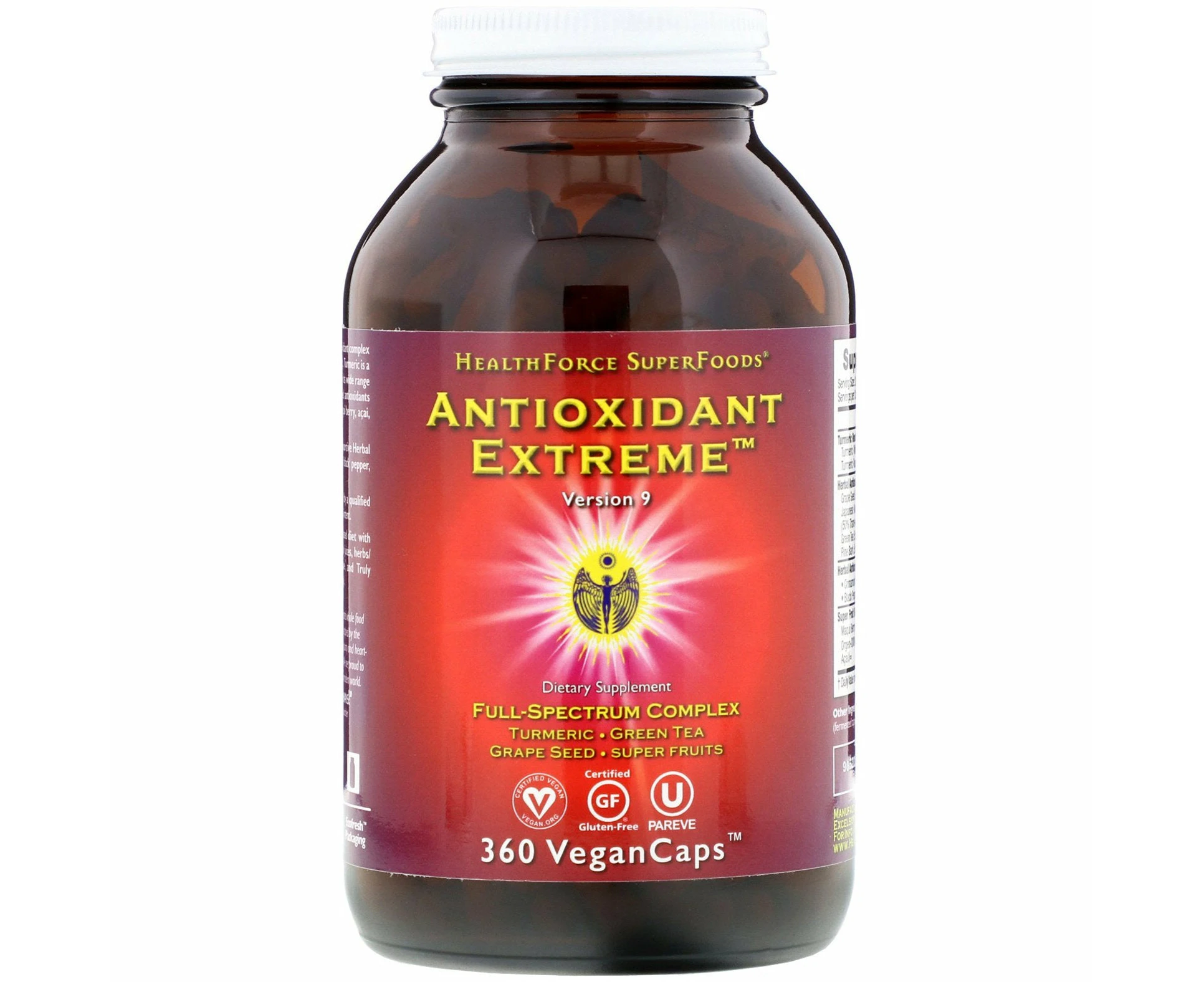 HealthForce Superfoods, Antioxidant Extreme, Version 9, 360 VeganCaps