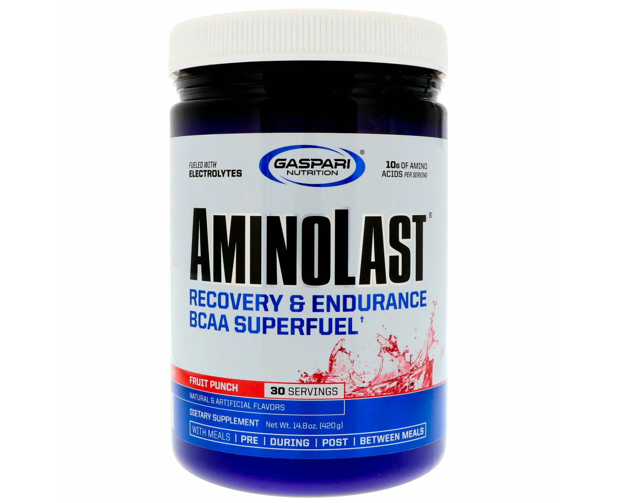 Gaspari Nutrition, Aminolast, Recovery & Endurance BCAA Superfuel, Fruit Punch, 14.8 oz (420 g)