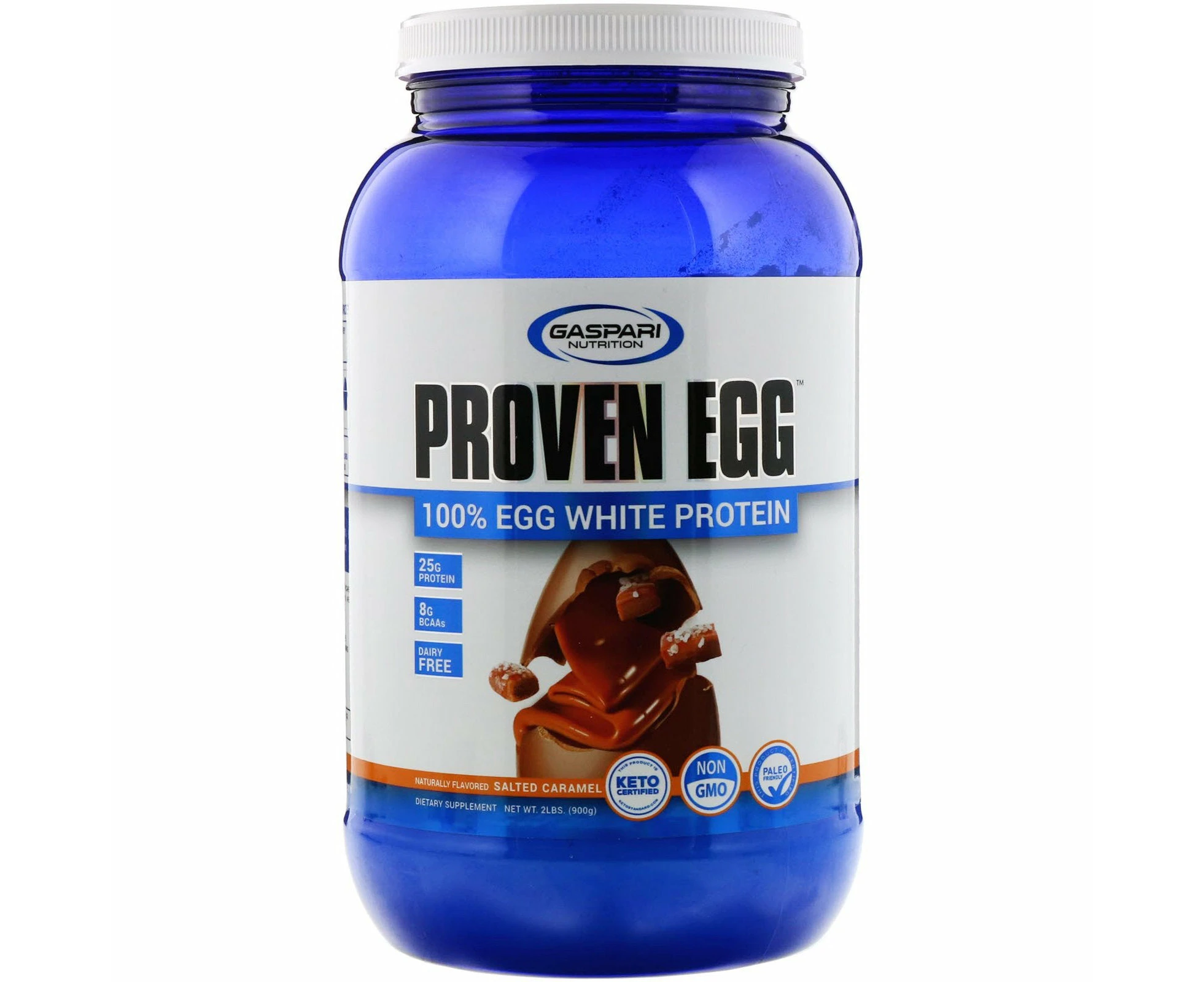 Gaspari Nutrition, Proven Egg, 100% Egg White Protein, Salted Carmel, 2 lb (900 g)