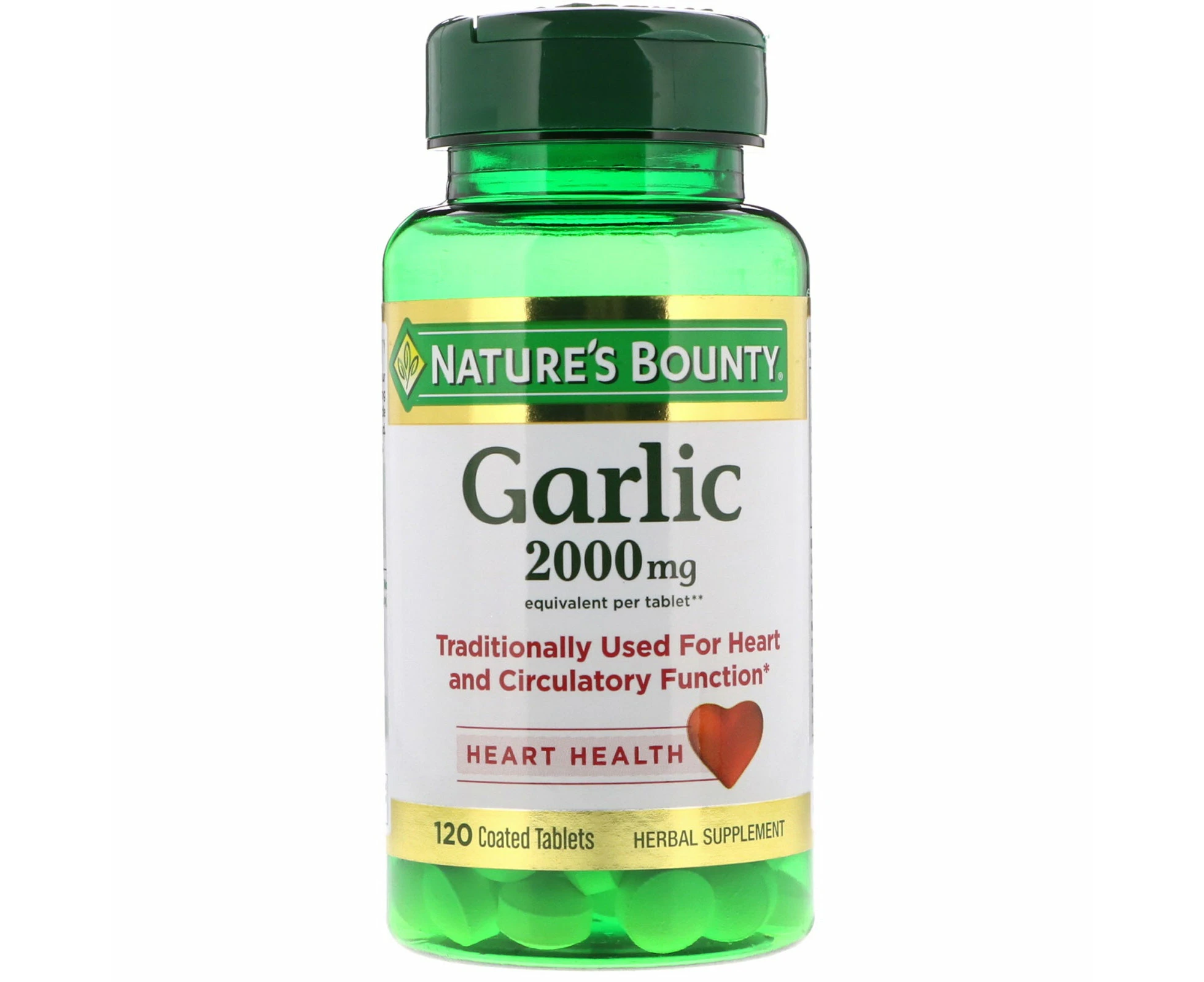 Nature's Bounty, Garlic, 2,000 mg, 120 Coated Tablets