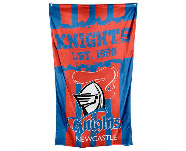 NRL Cape Wall Flag - Newcastle Knights - 150cm x 90cm - Steel Eyelets