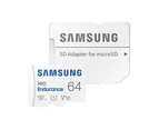 Samsung 64GB Pro Endurance Micro SDXC Memory Card with Adaptor - 100MB/s