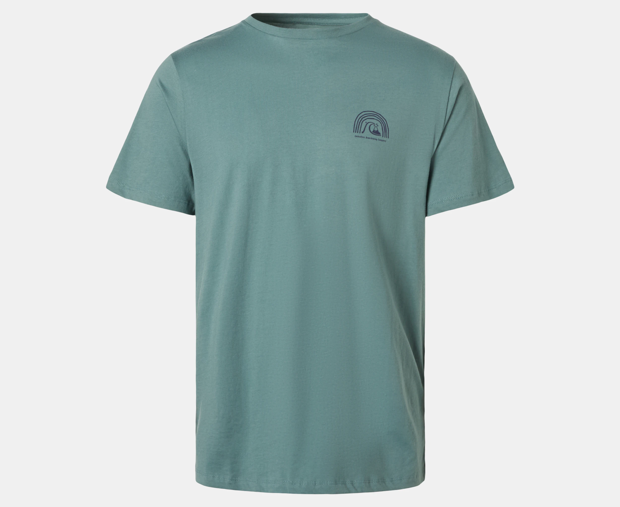 Quiksilver Men's Rainbow Palm Tee / T-Shirt / Tshirt - Dark Aqua