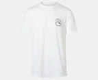 Quiksilver Men's Rolling Waves Tee / T-Shirt / Tshirt - White