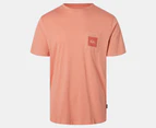 Quiksilver Men's Pocket Tee / T-Shirt / Tshirt - Dark Coral