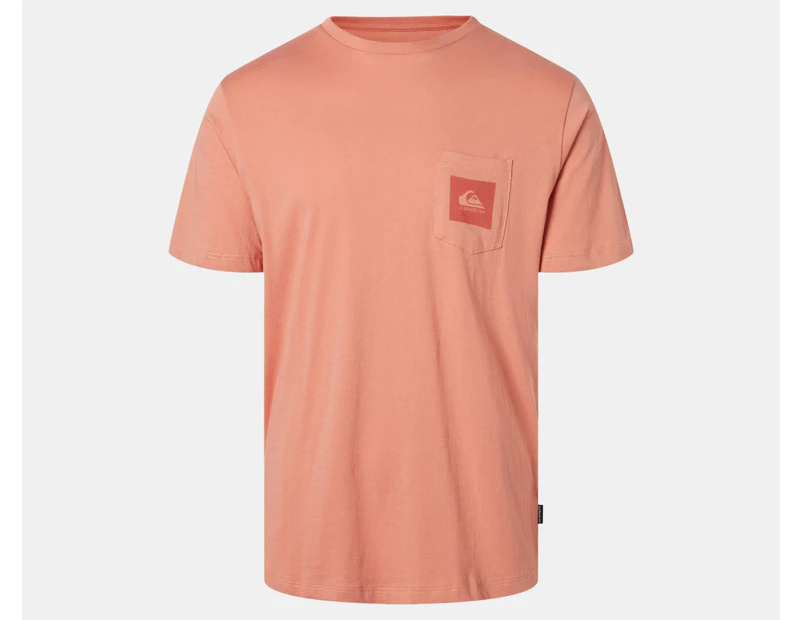 Quiksilver Men's Pocket Tee / T-Shirt / Tshirt - Dark Coral