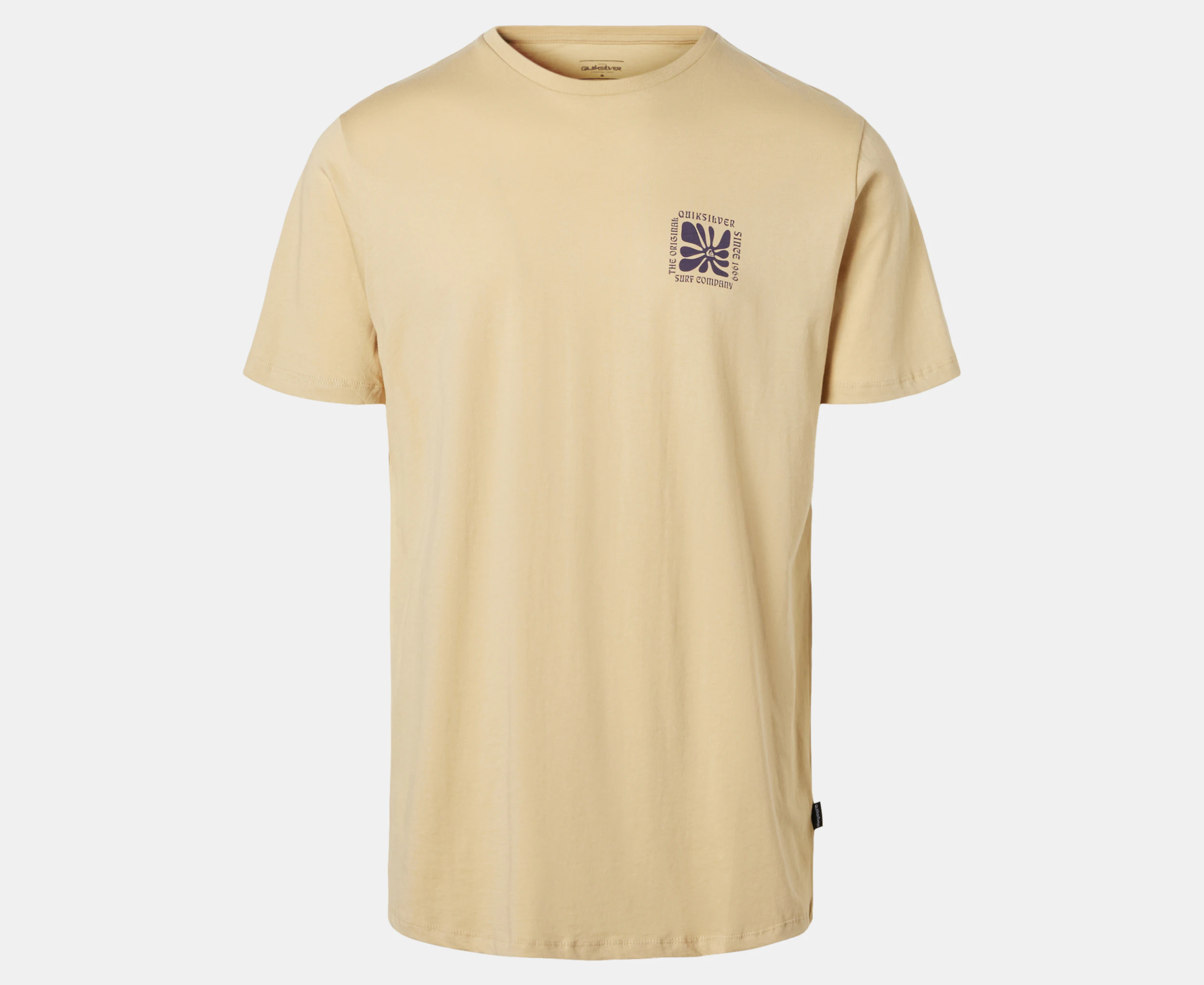 Quiksilver Men's Square Graphic Tee / T-Shirt / Tshirt - Camel