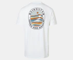 Quiksilver Men's Rolling Waves Tee / T-Shirt / Tshirt - White