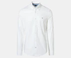 Tommy Hilfiger Men's Stretch Oxford Slim Fit Long Sleeve Shirt - Optic White