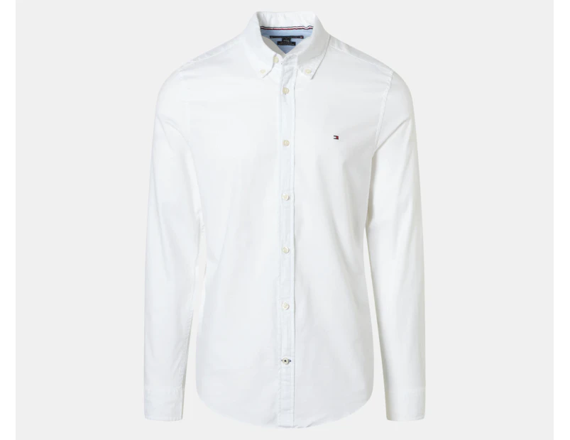 Tommy Hilfiger Men's Stretch Oxford Slim Fit Long Sleeve Shirt - Optic White