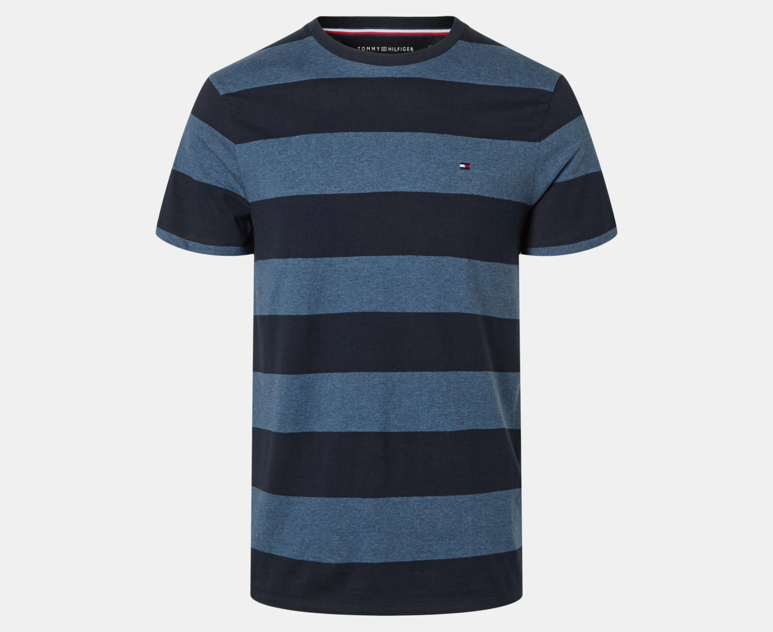 Tommy Hilfiger Men's Nantucket Rugby Stripe Tee / T-Shirt / Tshirt - Navy Heather