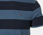 Tommy Hilfiger Men's Nantucket Rugby Stripe Tee / T-Shirt / Tshirt - Navy Heather