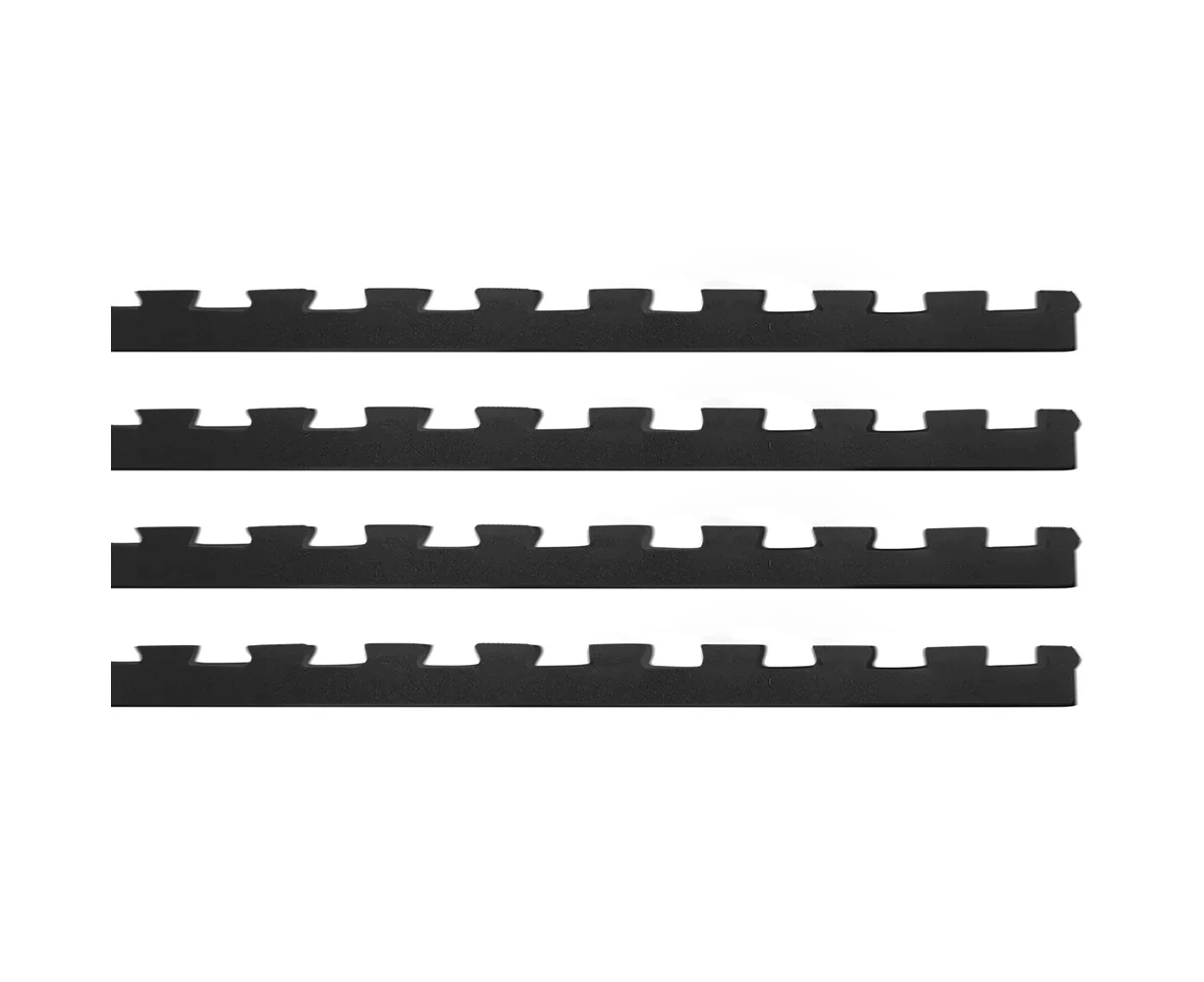 Lifespan CORTEX 10mm Commercial Interlocking Rubber Gym Tile Mat Edge (4 Pack)