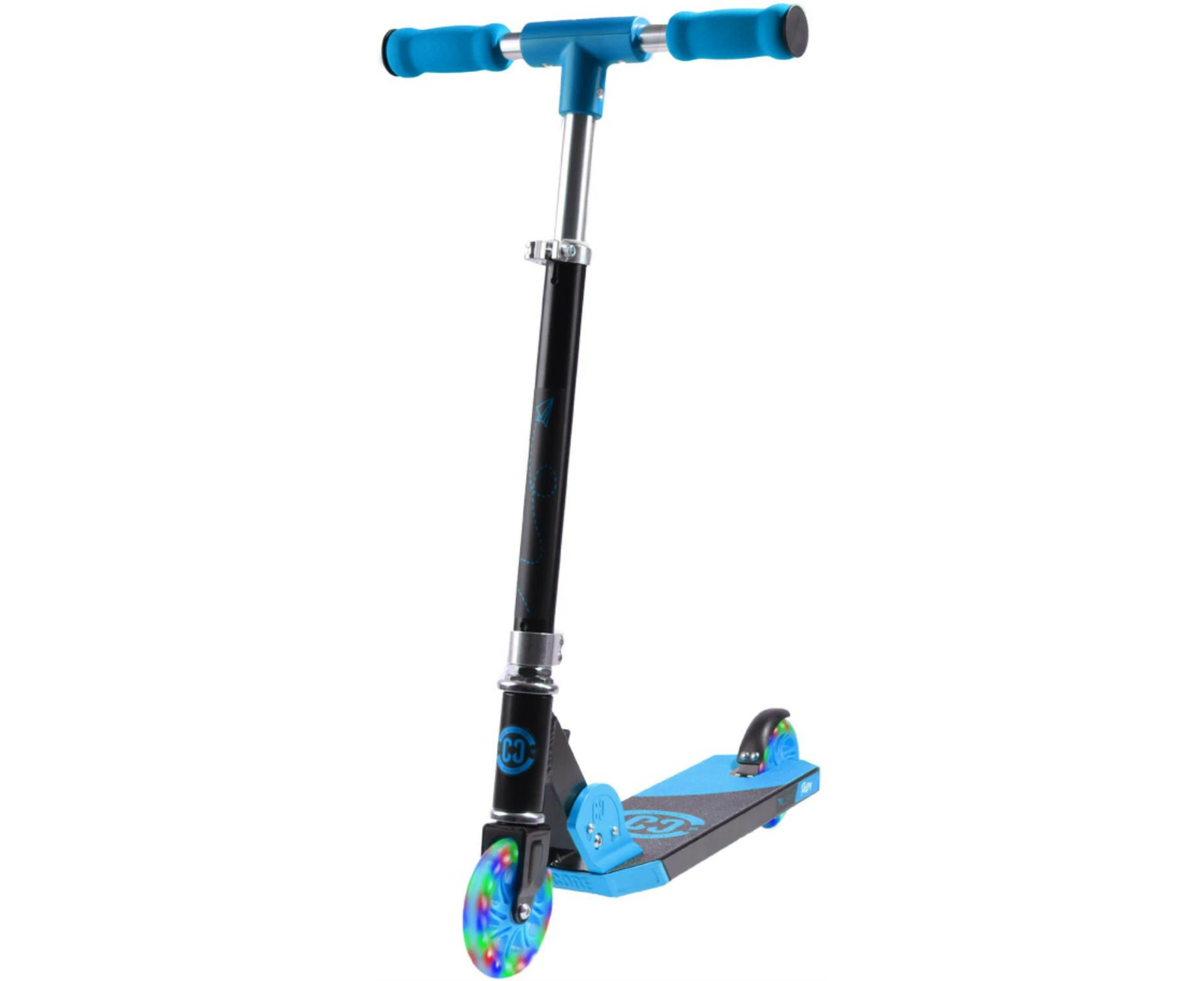 Core Kids Foldy Scooter - Blue With LED Wheels