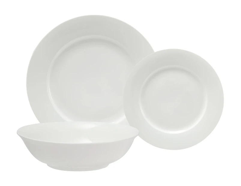 Maxwell & Williams 12-Piece White Basics European Rim Dinner Set - White