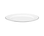 Set of 4 Maxwell & Williams 23cm White Platinum Rim Entrée Plates - White/Platinum