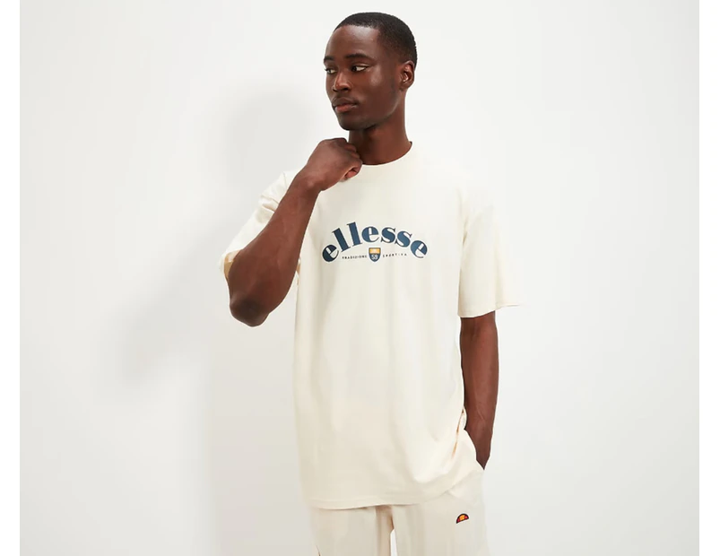 Ellesse Men's Kempa Tee / T-Shirt / Tshirt - Off White