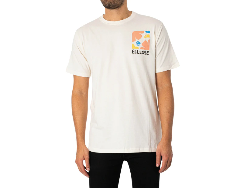 Ellesse Men's Impronta Tee / T-Shirt / Tshirt - Off White