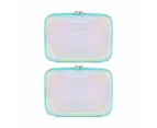 2 Pack Clear Packing Cubes, Iridescent - Anko