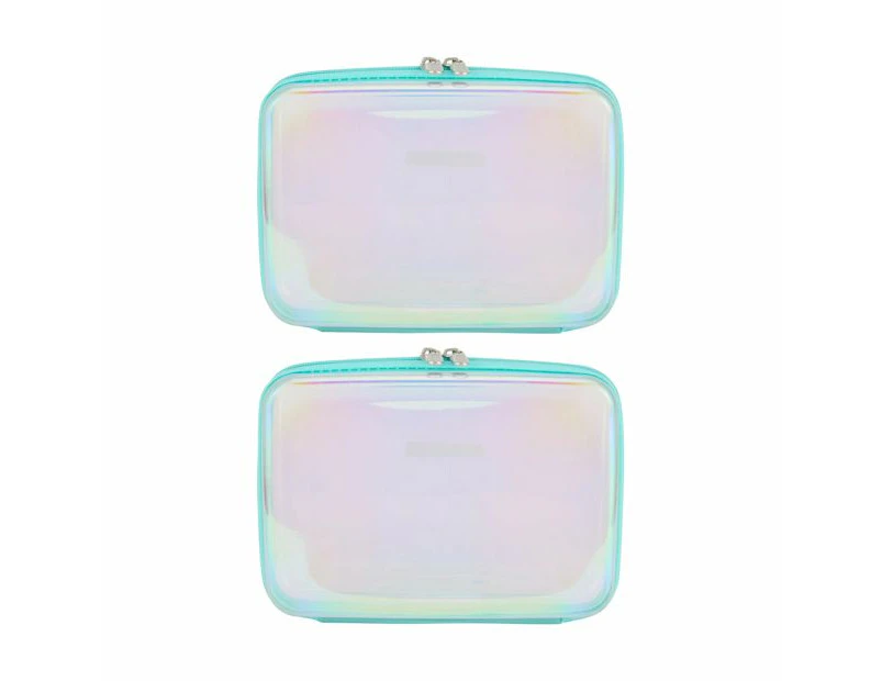 2 Pack Clear Packing Cubes, Iridescent - Anko