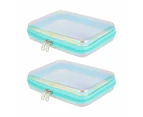 2 Pack Clear Packing Cubes, Iridescent - Anko