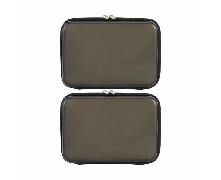 2 Pack Clear Packing Cubes, Black - Anko