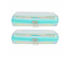 2 Pack Clear Packing Cubes, Iridescent - Anko