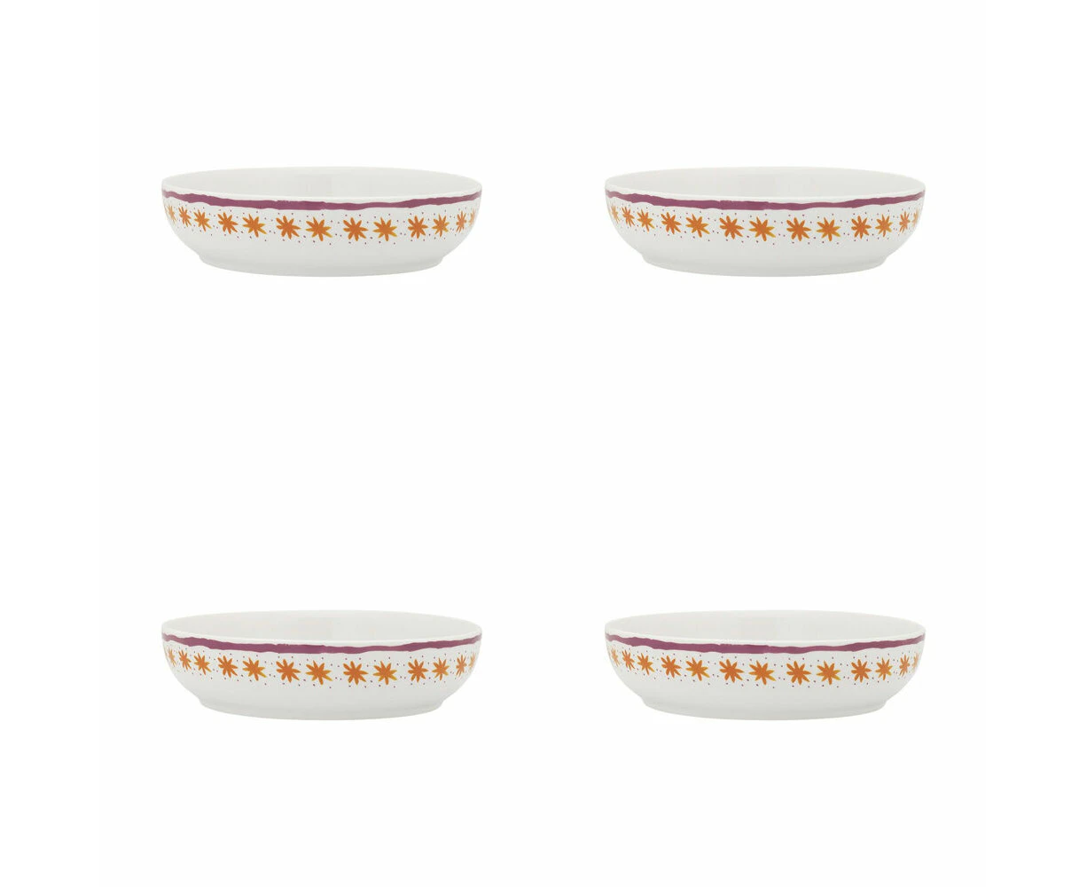 4PK Porto Fiesta Porcelain Burrito Bowl Dish Serving Dinnerware 21.5cm Flor