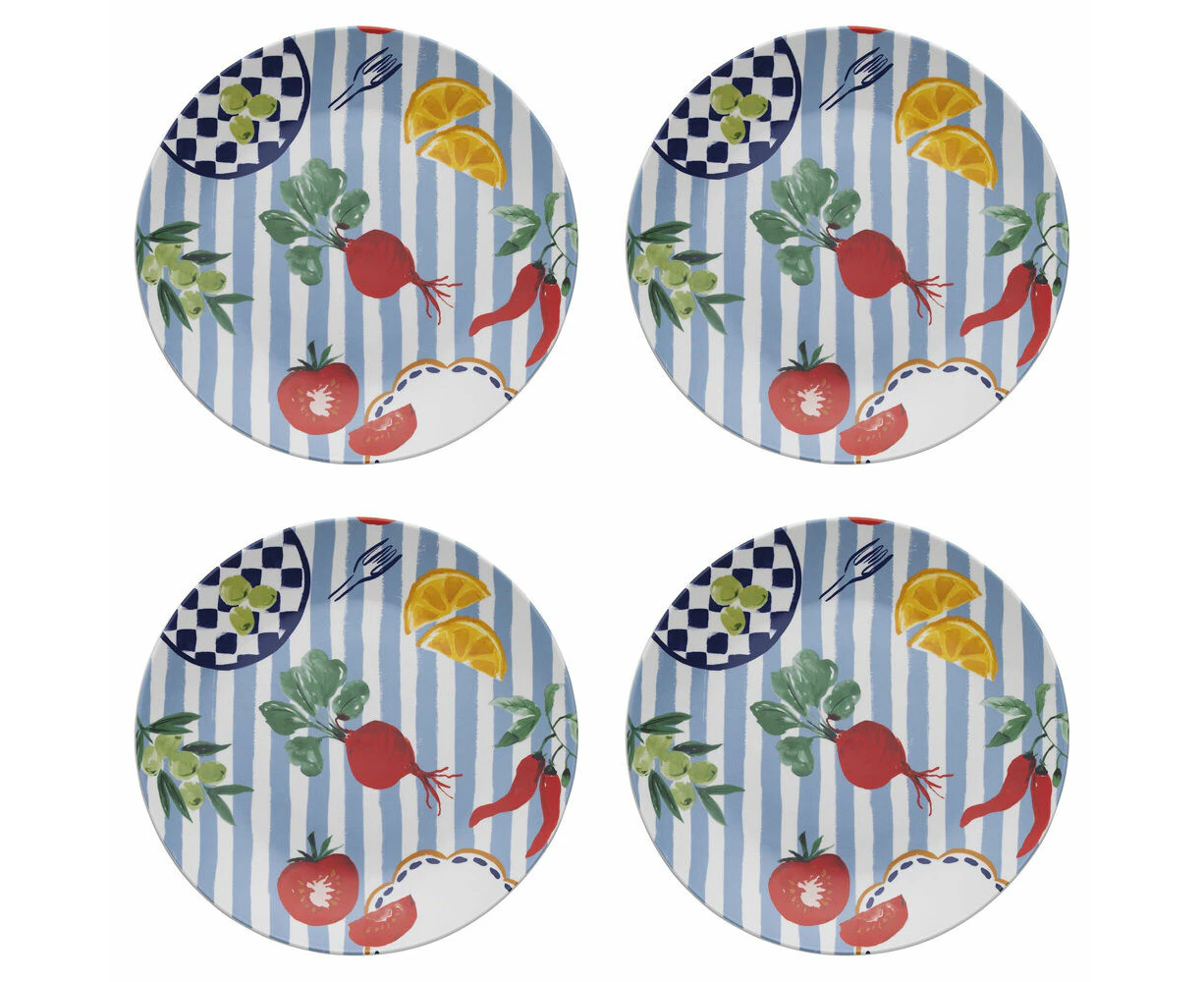 4PK Porto Cucina Porcelain Round Platter Tray Kitchen Serveware 30cm Fiesta