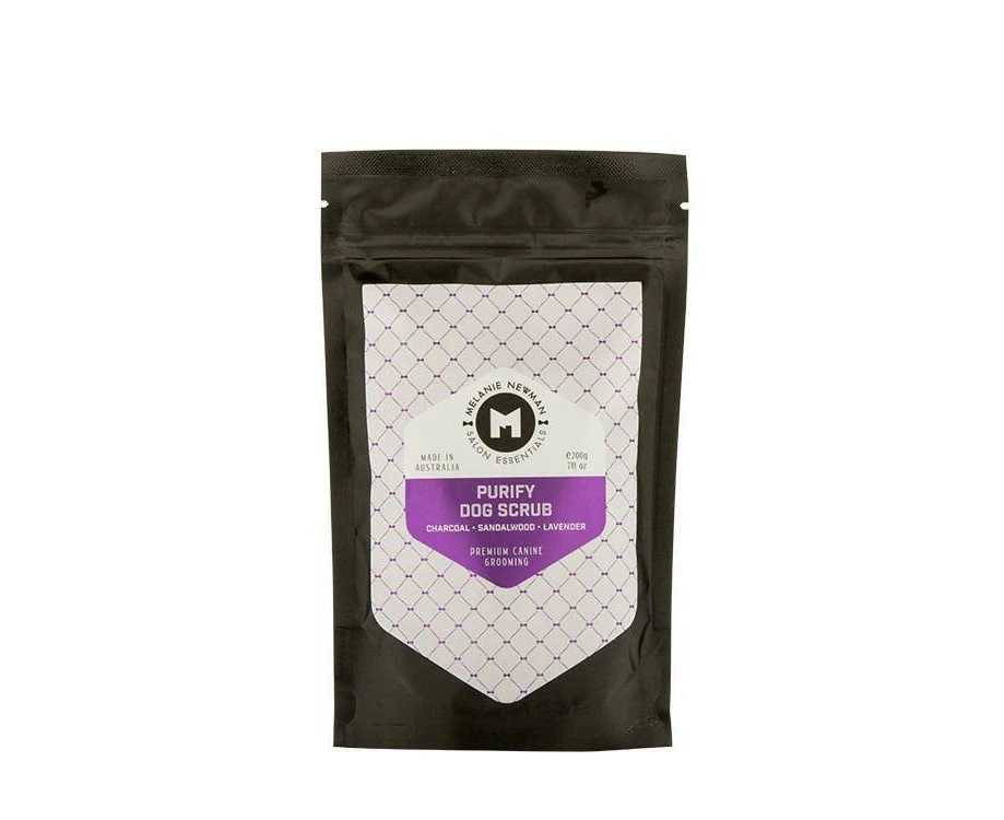 Melanie Newman Purify Dog Scrub Charcoal Sandalwood & Lavender 200g