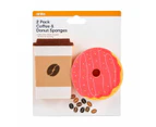 2 Pack Coffee and Donut Sponges - Anko