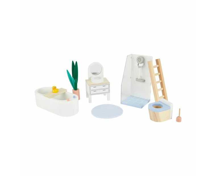 10 Piece Wooden Bathroom Furniture Playset - Anko