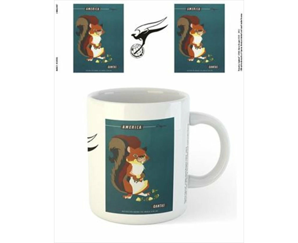 Qantas America Squirrel Mug