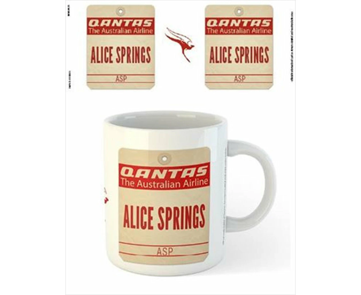 Qantas Alice Springs Destination Tag Mug