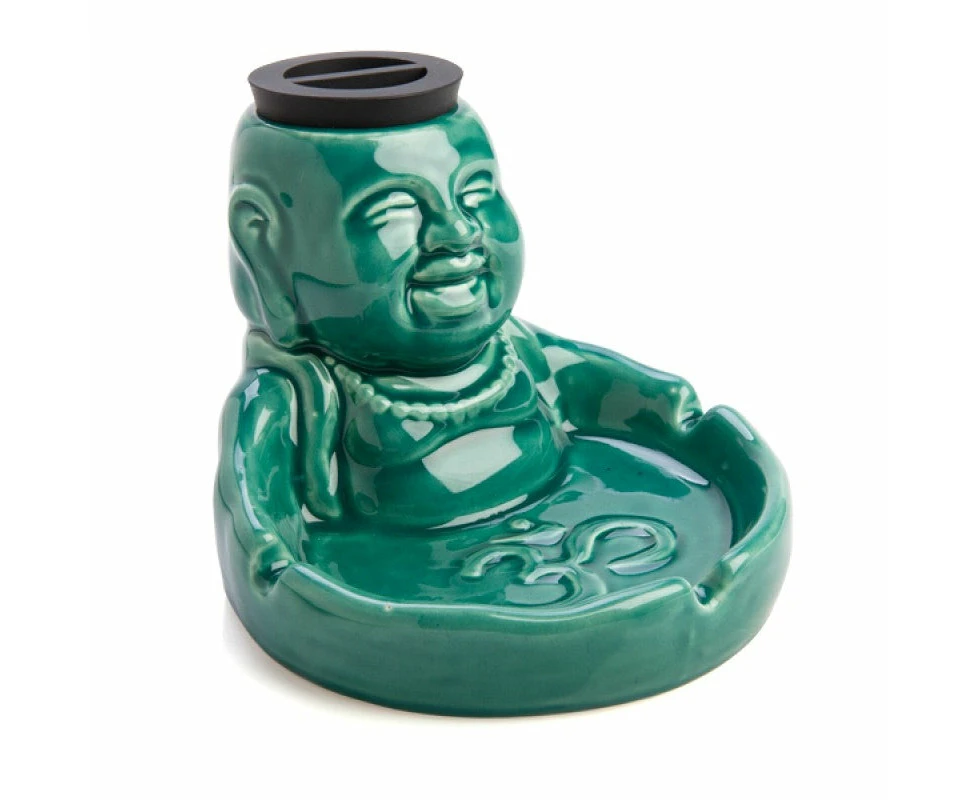 Stash It! Laughing Buddha Storage Jar & Ashtray