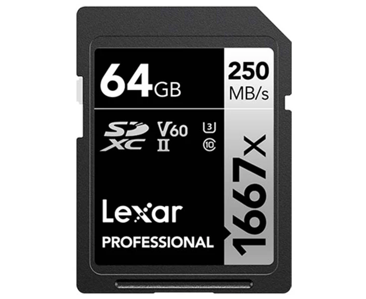 Lexar 1667x UHS-II SDXC SD Card - 64GB