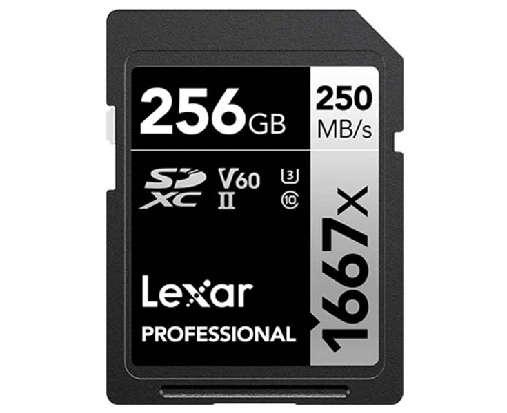 Lexar 1667x UHS-II SDXC SD Card - 256GB