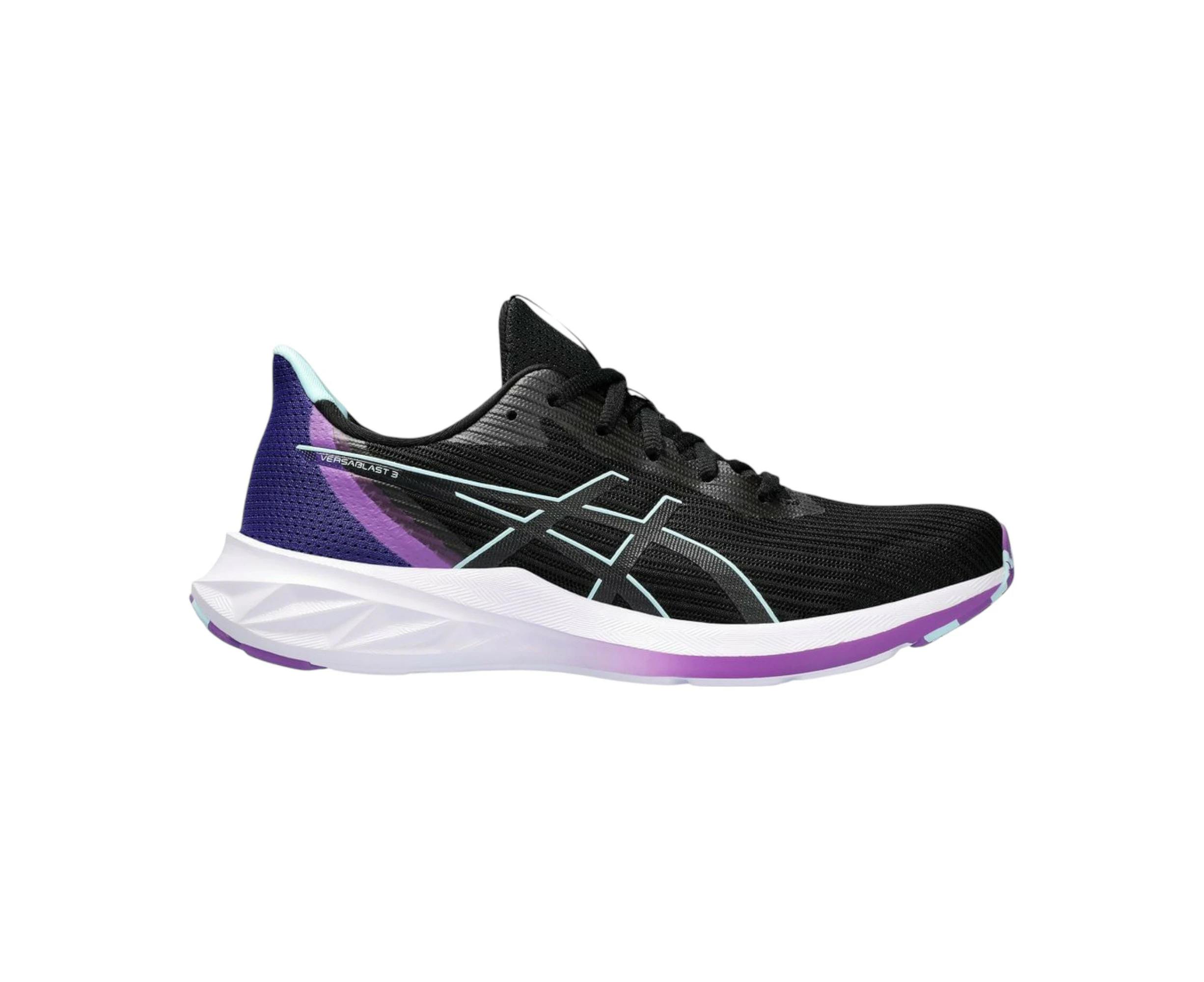 Womens Asics Versablast 3 Black/ Aquamarine Athletic Running Shoes