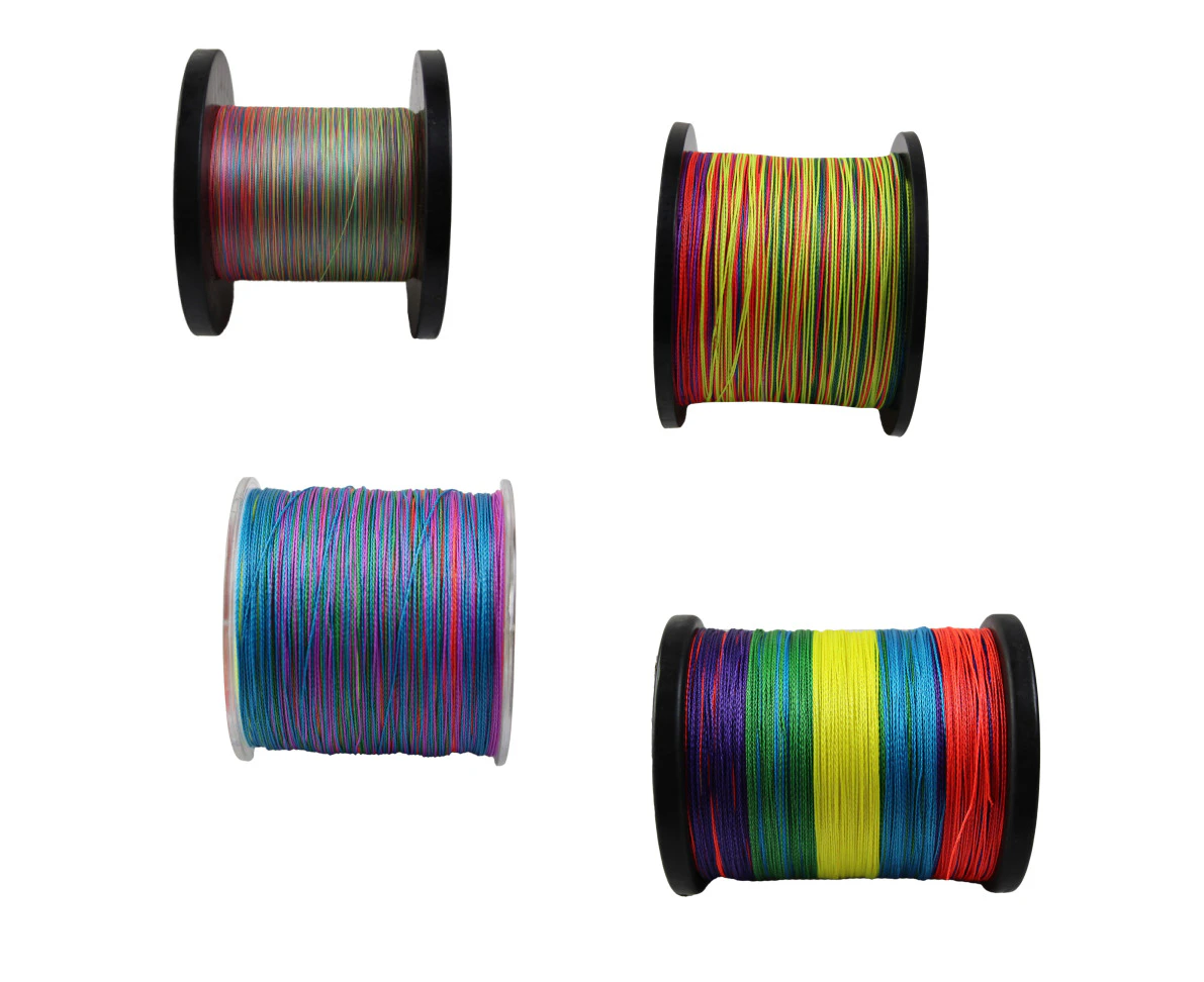 Braid Fishing Line Multicoloured 300M 500M 1000M Breaking Strain 10Lb - 100Lb