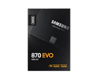 Samsung 870 EVO 500GB 2.5 SATA III 6GB/s SSD 560R/530W MB/s 98K/88K IOPS 300TBW AES 256-bit Encryption