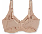 Hestia Womens Classic Minimiser Non-Contour Underwire Bra Skin Nylon